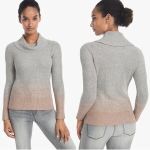 WHBM Cowl Neck Ombre Sweater in Silver